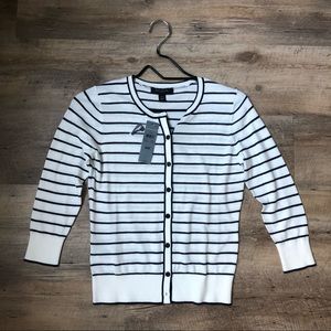 Ann Taylor Striped Cardigan - XSP